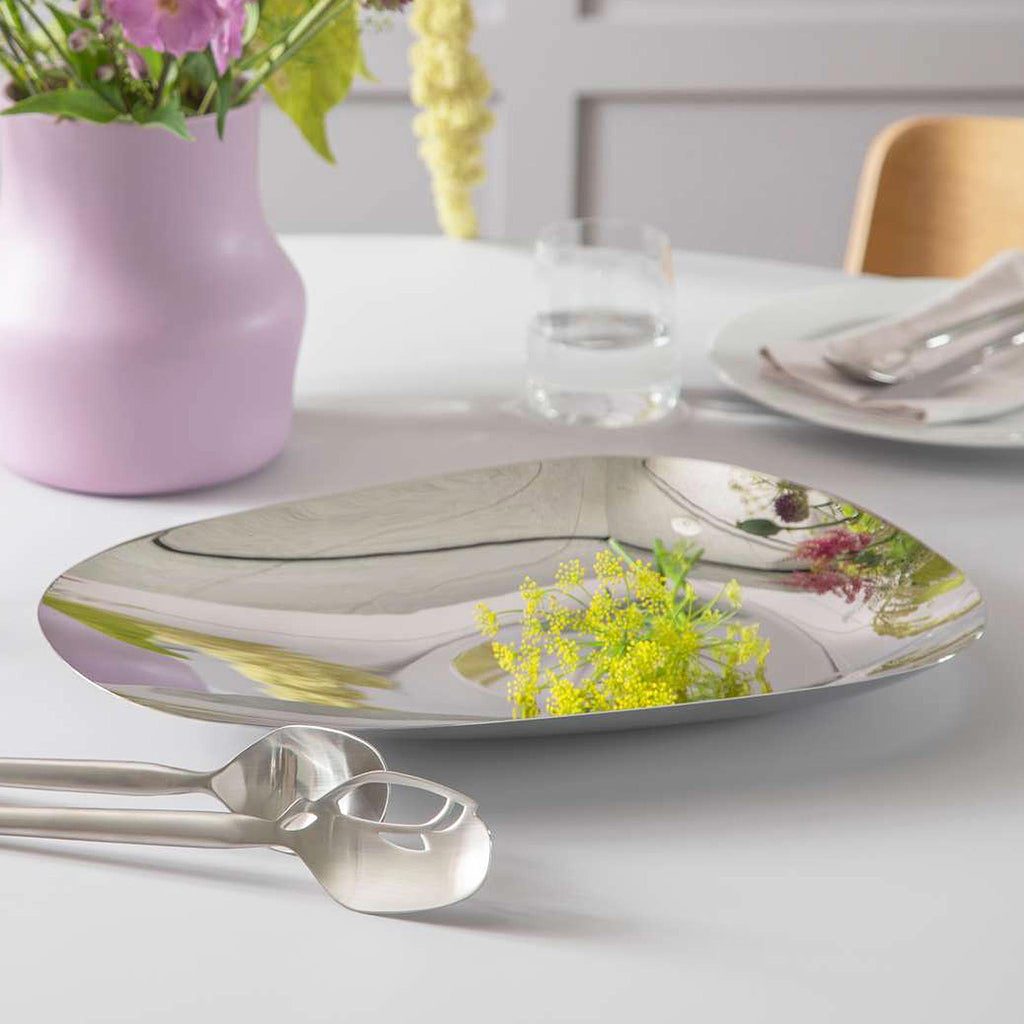 GENSE Dorotea Living Collection by Monica Förster. Monica explains that the intention behind the collection was to create an extension, drawing inspiration directly from the Dorotea cutlery series creating a strong connection between the two. This was achieved by taking the outer lines of the cutlery and repeating this throughout the new collection.