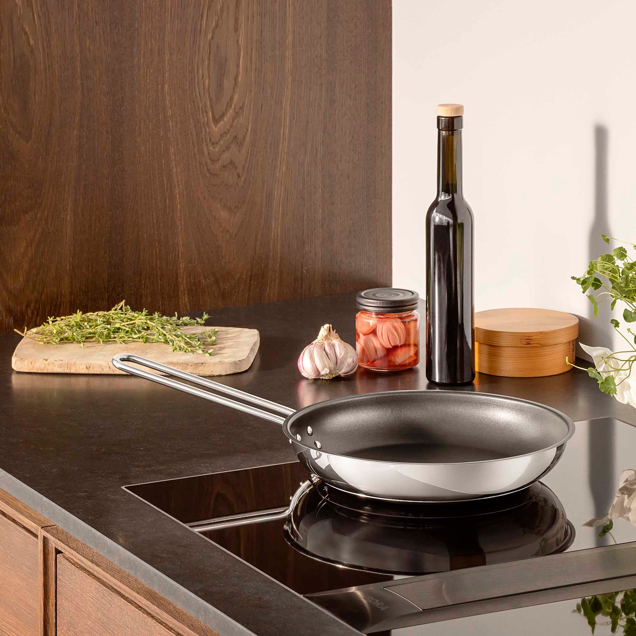 Stainless steel Mosaic frying pan - 24 cm - ceramic Slip-Let non-stick - Thumbnail 5