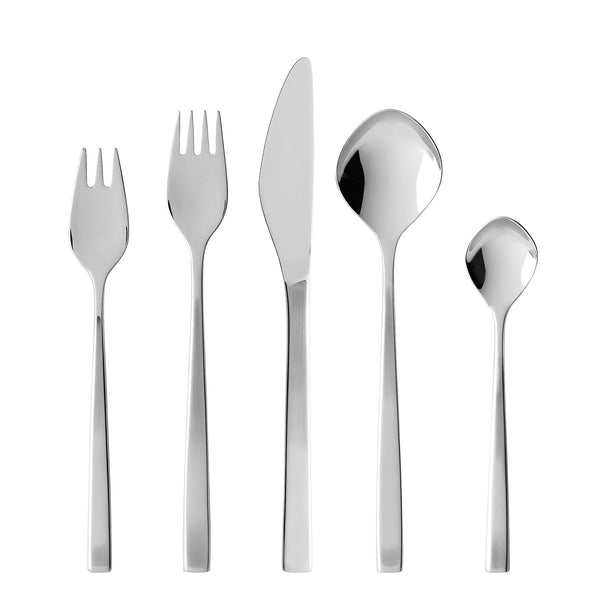 GENSE Fuga Stainless Steel Cutlery Collection by Tias Eckhoff. SKU 32425. UPC / EAN 5722000324256. Tias Eckhoff designed the iconic cutlery in 1962. Its design conveys clarity and the impression is one of subtle precision. Fuga is suitable for both everyday use and special occasions.