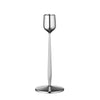 GENSE Dorotea Candlestick SKU 30087. 18cm height. Made from recycled 18/10 stainless steel (SS304), this candlestick is part of the Dorotea collection - an homage to the natural area surrounding the small village of Dorotea. Here, ice has sculpted a landscape of mountains, valleys, and expansive open spaces, creating soft, fluid shapes that flow seamlessly into one another. This often-overlooked transition is where the true spirit of the design comes to life - subtle, yet full of depth and discovery.