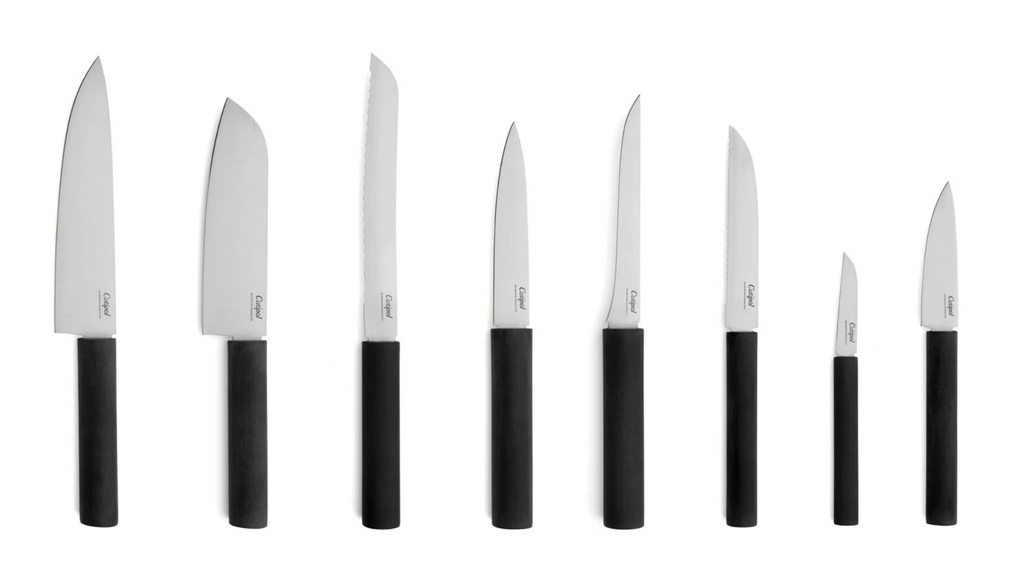 Elevate your culinary experience with this unique collection, where style meets efficiency. This stand knife of the Gourmet line consists of 8 knives.