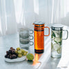 Cold Brew Pitcher has a lid with a Mesh Filter. You can put tea leaves and water into the server, and pour them out directly after brewing. You can enjoy fruit water and fruit tea with it.