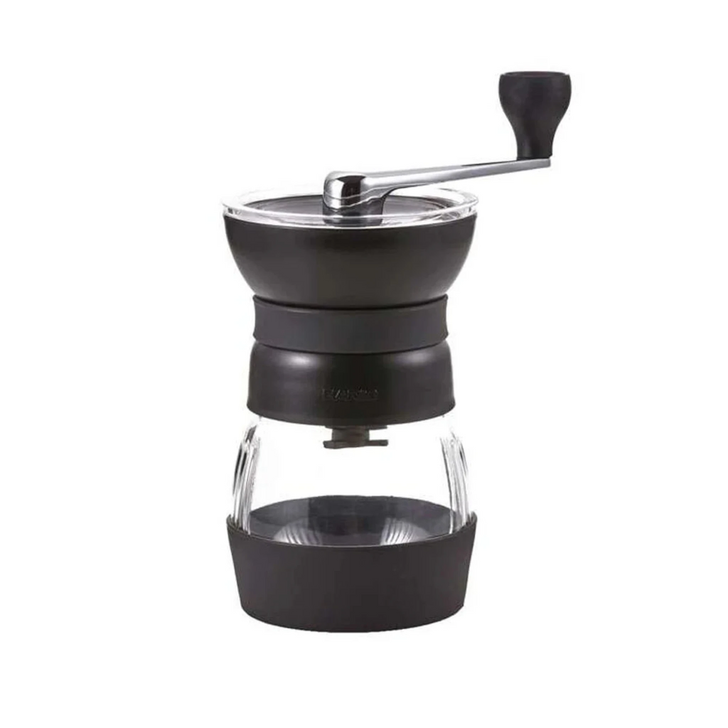 With a refined design, enhanced features, and improved comfort, the next-generation HARIO Skerton Pro makes every grind smoother and more enjoyable. Designed for versatility, this hand grinder delivers consistent results across a variety of grind styles, from pour-over to French press and beyond.

The upgraded design features a convenient hopper lid, an easy-to-attach handle, and a bottom burr adjustment knob for precise grind control. 