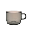 Hario Colors Glass Stackable Mug HCM-300-GR. We did something a little different. Now introducing glass mugs in colors that are not clear! Neat! These cups feature a glass handle and stacking design for easy storage. Perfect for coffee, tea or small soups.