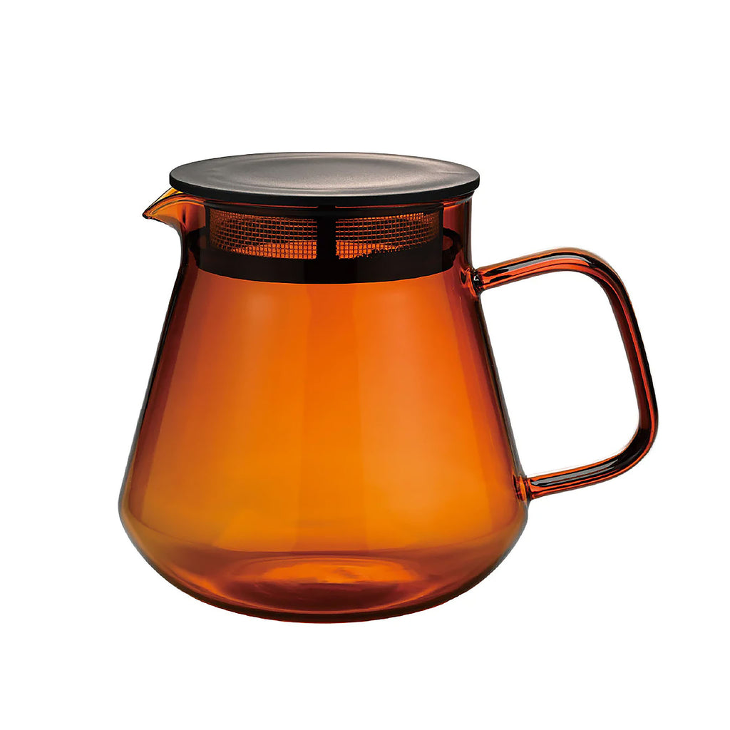 Hario Colors Tea & Coffee Server HCT-600-AB. We did something a little different. Now introducing glass servers in colors that are not clear! Neat! The lid on this server has a built in strainer so it’s perfect for brewing tea. This server can accommodate any 01, 02 or 03 sized V60 dripper so it’s also great for brewing coffee and serving.