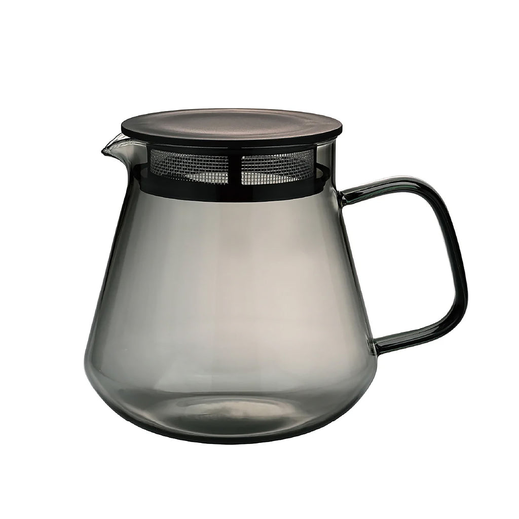 Hario Colors Tea & Coffee Server HCT-600-GR. We did something a little different. Now introducing glass servers in colors that are not clear! Neat! The lid on this server has a built in strainer so it’s perfect for brewing tea. This server can accommodate any 01, 02 or 03 sized V60 dripper so it’s also great for brewing coffee and serving.