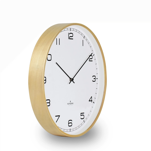 The Huygens Wood seamlessly coheres stylish simplicity with functional excellence, creating a wall clock that truly honors the Dutch inventor of the first pendulum clock and our namesake, Christiaan Huygens. 