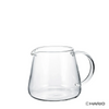 Large V60 Barista Server. Designed with input from baristas, this coffee server offers effortless handling, mixing, and pouring. Its print-free, rounded design highlights the natural color of coffee, blending simplicity with elegance. With an 80mm diameter, it fits various brewers and ensures easy cleaning after use.