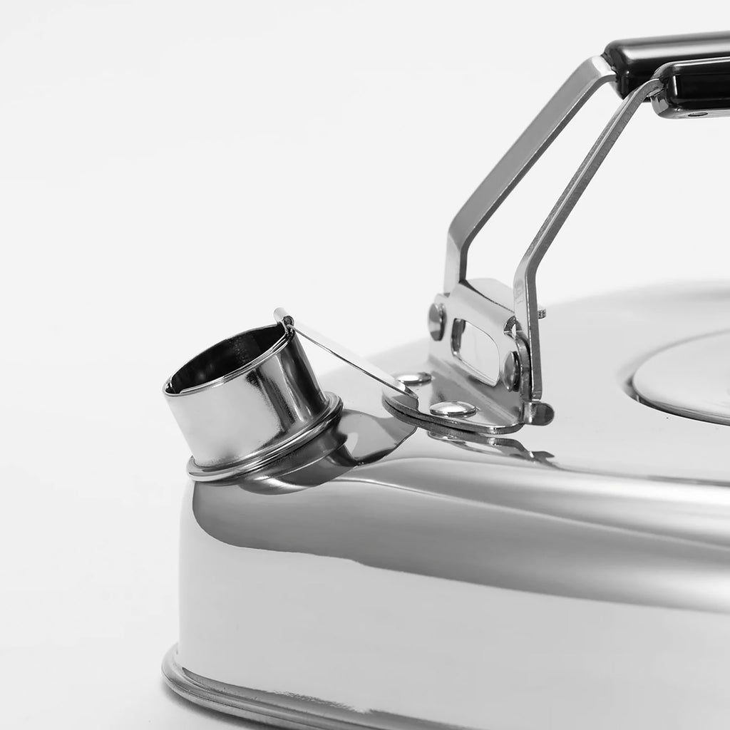 The Cube Kettle is stackable so you can have a few kettles on hand for different beverages and store them with ease in your fridge. Please note that this kettle does not whistle when the water boils. Safe for gas, electric and induction stove tops. Hand wash only.