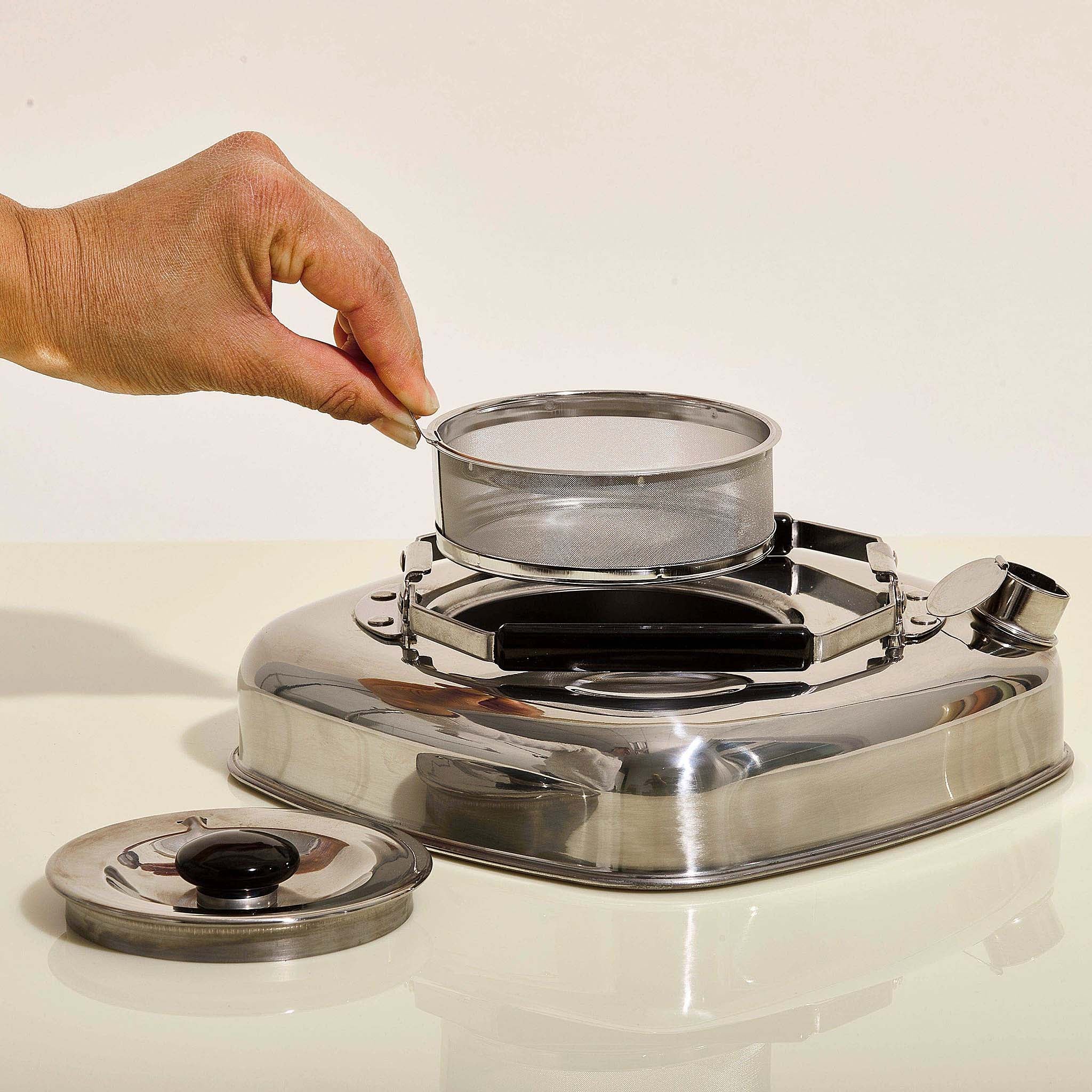 Sugiyama Metal KS-2625 Cube Kettle with Strainer 1.6L Abode New York