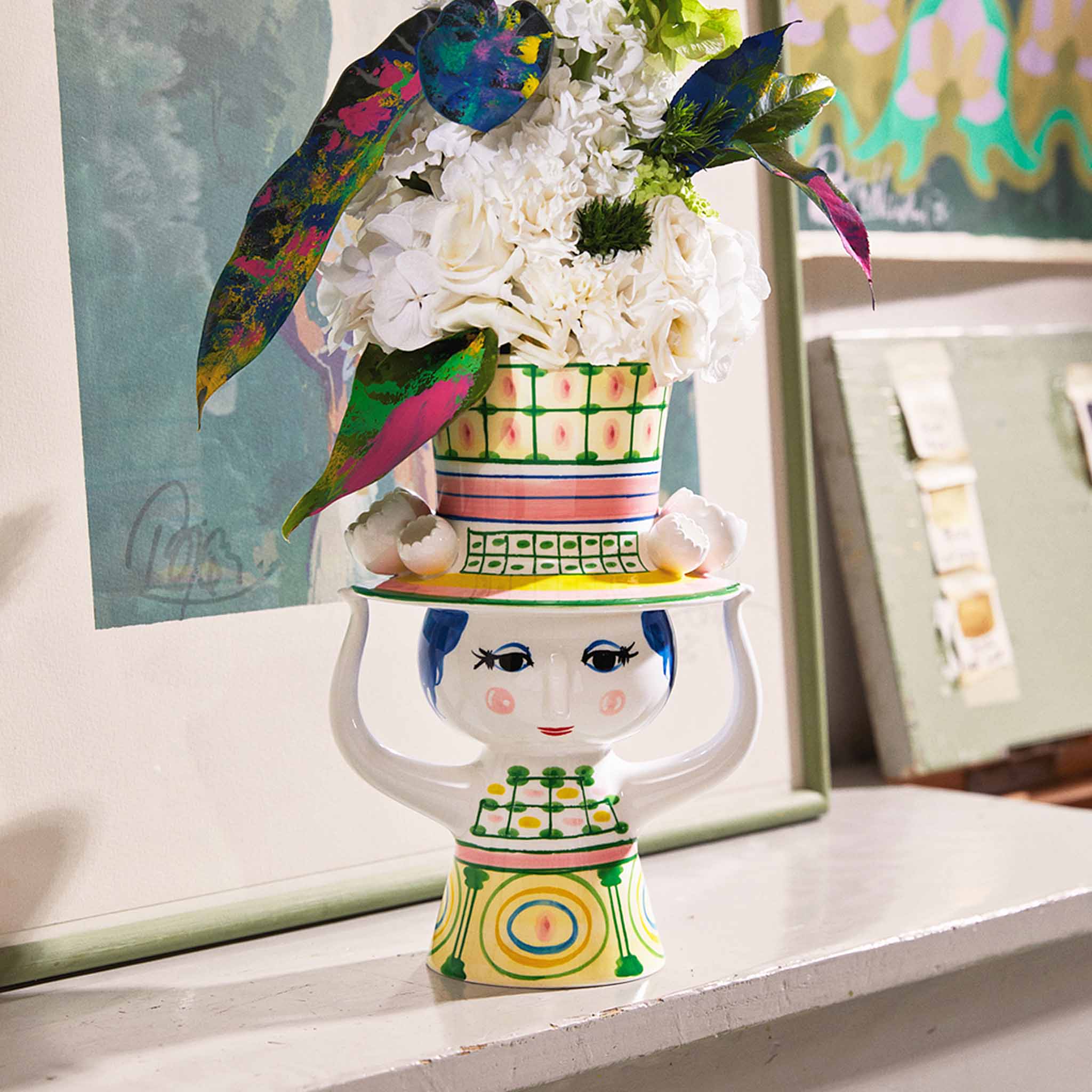 Bjorn Wiinblad ビヨン・ヴィンブラッド Lady with Hat Bjørn Wiinblad Lady with Hat Vase and Candleholder Collection