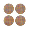 Chilewich Mini Basketweave Confetti Coasters (Set of 4) SKU 100743-005. A plush, protective layer of our BioFelt® backing cushions these durable yet refined coasters. Elegantly banded in sets of four, they are ready for gifting. Made from recycled fibers, the cushioned base layer protects the underlying surface from moisture. Each coaster set includes four coasters in a single color. Suitable for indoor and outdoor use. Made in the USA. Free of phthalates.