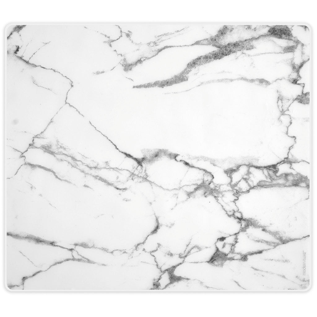 Made from plastic-free silicone & hand silk-screened with graceful designs, Modern-Twist placemats deliver eco-friendly, elegant style to your home. Placemat: Marble - Gray SKU: PM040; UPC 816990015197.