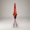 Nychair X Terracotta. SKU NY-102. The chair can be easily folded into a thickness of as little as 15-22 cm, which can still stand on its own and can be stored away into a narrow space. Folded chair can also be carried more easily, and with a weight of just 6-6.5 kg, it can be handled with ease by most users.