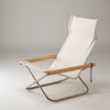 Nychair X White. SKU NY-103. This model has the lowest seat height and a center of gravity across all models, giving a sense of grounding. The chair features generous seat depth and a high back to support the whole body and allow for deep relaxation, especially when paired with an Ottoman.