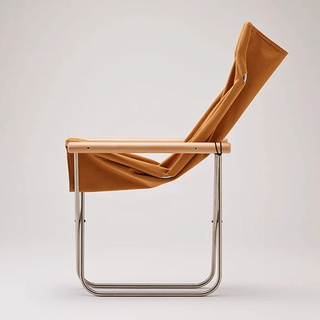 The chair can be easily folded into a thickness of as little as 15-22 cm, which can still stand on its own and can be stored away into a narrow space. Folded chair can also be carried more easily, and with a weight of just 6-6.5 kg, it can be handled with ease by most users.