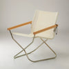 This director's chair was first designed in 1980, ten years after the original Nychair X, and relaunched in 2022.
The clever and unique folding mechanism makes this chair even smaller when folded, making it easier to carry it between different spaces. The main focus remains on comfort and leisure, but thanks to the higher seat and more upright body position, the chair is perfect not only for solitary relaxation, but also for socializing and meals.