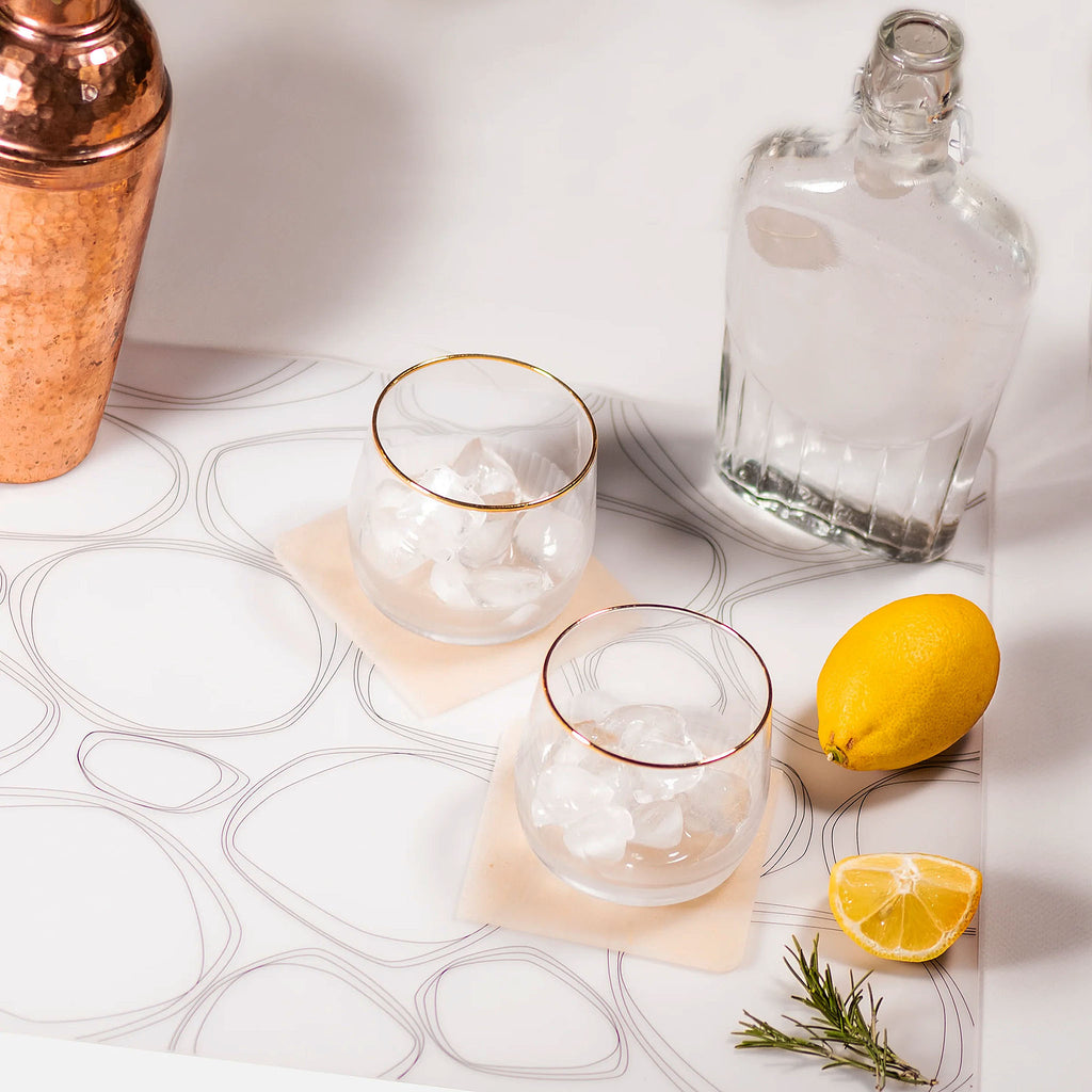 Modern-Twist placemats deliver eco-friendly, elegant style to your home. Bring natural beauty to your table with this soft, beautifully translucent pattern that enhances any surface while keeping lead, latex, phthalates, BPAs, & other harsh chemicals far away from your dinner. This forgiving placemat protects your surfaces from heat & water damage with silky soft, memory-free silicone that never wears or tears. 