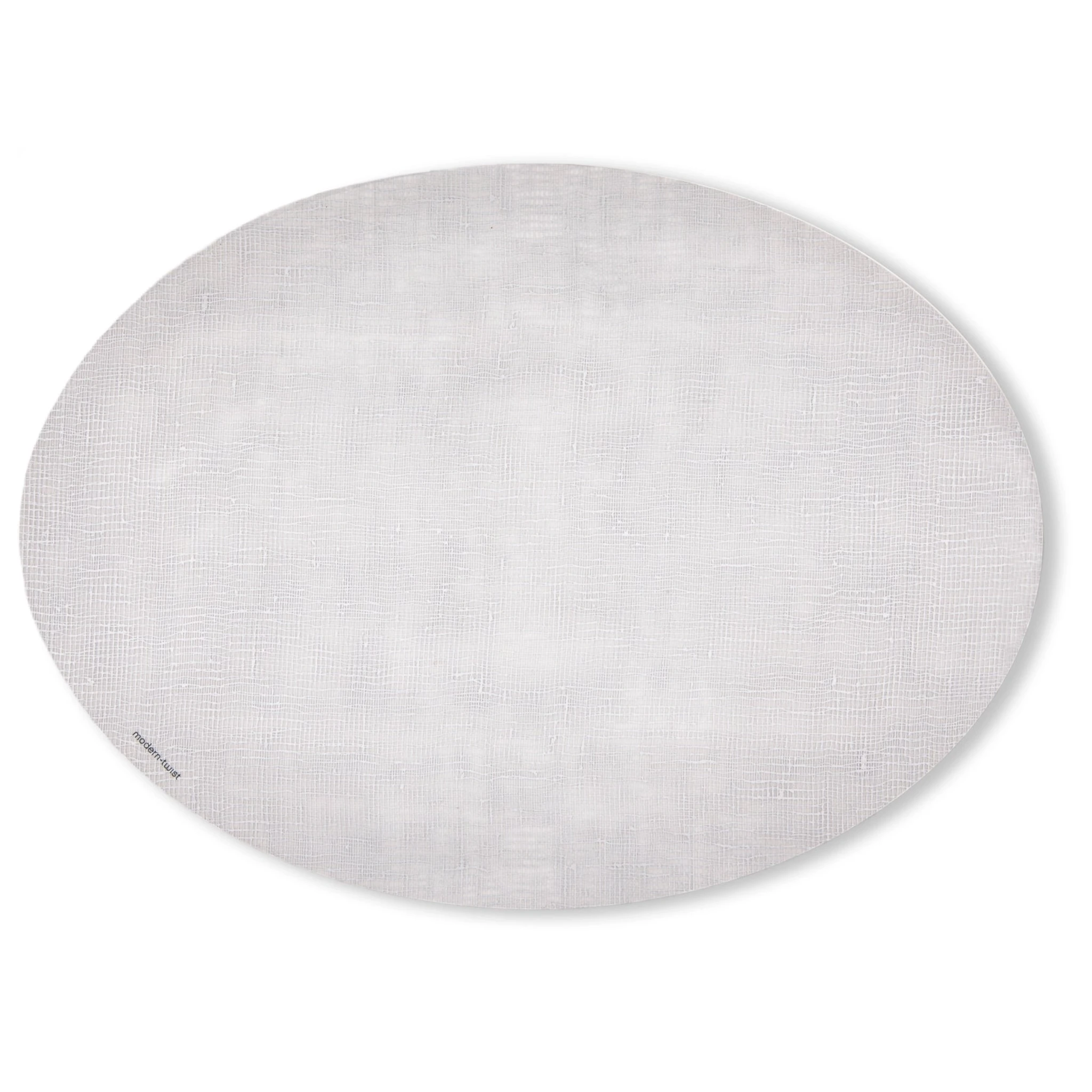 Modern-Twist Silicone Oval Linen Print Placemat