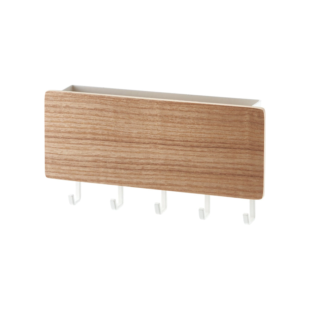 This key rack was the only one we found with either magnetic or screw-in mounting, and it offers storage for keys, mail, or a slim wallet.