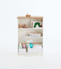 You’ll never run out of bathroom essentials, like toilet paper, cleaners, and other bathroom products with this minimalist, discreet rolling cart. Its slim profile makes this cart perfectly at home facing toward or away from walls, or nestled between tight spaces.