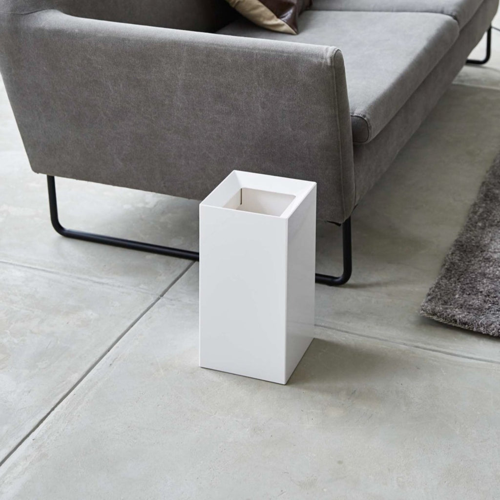 Not only will the liner be secure and nearly invisible, but replacing the trash just got even easier thanks to the handle on this waste bin. This wastebasket really did think of everything.