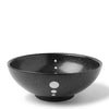 Satin Black White Dots 8-3/8" Bowl 8-3/8" diameter x 3-1/4"h. 40 oz. capacity. SKU: 140-061. UPC/EAN: 0846682045607. Matte black-glazed bowls with beige circle design. This popular series can be used for both Japanese and Western style dining. Easy to use, durable, and of excellent quality. 