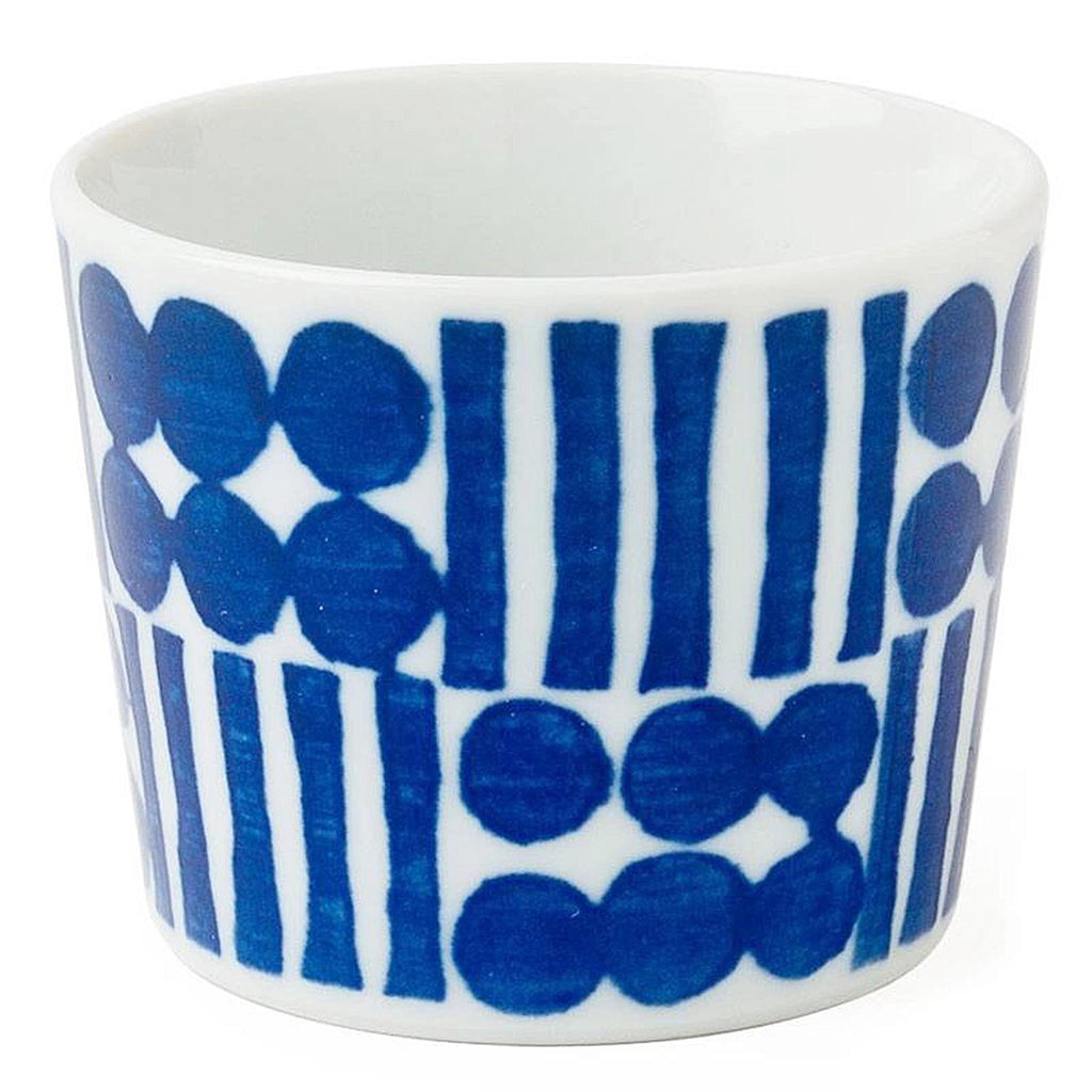 Sou Raku 6 Oz. Soba Cup. SKU J3640E.  3.25" diameter x 2.75"h. 6 oz. capacity. This cup is traditionally used as a soba dipping bowl but it can also be used for any type of dipping sauce, side dressing, snacks, candy, spices or even as a teacup. Microwave, dishwasher safe. Made in Japan. 