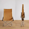 The chair can be easily folded into a thickness of as little as 15-22 cm, which can still stand on its own and can be stored away into a narrow space. Folded chair can also be carried more easily, and with a weight of just 6-6.5 kg, it can be handled with ease by most users.