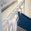 This kitchen appliance storage rack creates a dedicated space in the kitchen for your mid-sized appliances such as toaster ovens, microwaves, and blenders. The bottom compartment accommodates small refrigerators and garbage cans.