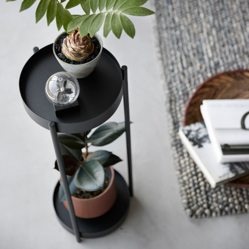 Create a layered effect by adding plants to both tiers and enjoy seamless integration with minimalistic, mid-century modern, farmhouse, or other popular home aesthetics.