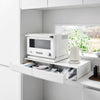 Drawer interior dimensions are approximately 3.5 inches in height, providing excellent storage capacity. The drawer can be pulled out up to 8 inches, while the shelf can be extended up to approximately 9.8 inches.