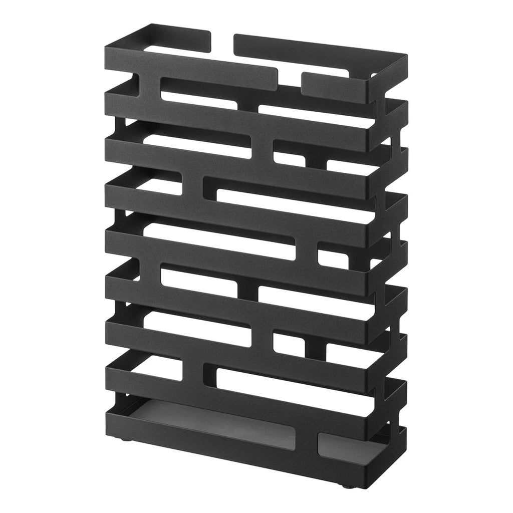 Yamazaki Home Brick Rectangle Umbrella Stand in Black. SKU 2361. This brickwork-inspired umbrella stand offers both eye-catching design and functionality. 