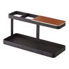 Yamazaki Home Tower Desk Organizer Black Steel SKU 2300. Yamazaki Home Tower Desk Organizer creates a designated spot for items always floating around your desk or dresser. This simple organizer has a base tray for housing odds and ends. 