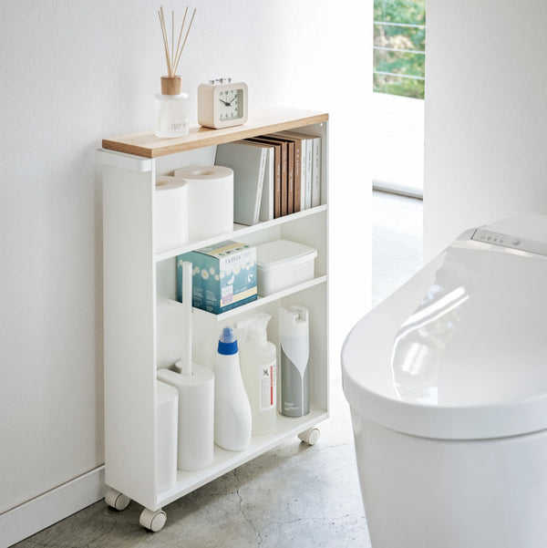The slender, sleek, stylish bathroom cart that’s Instagram famous. See for yourself why this fan-favorite is a signature Yamazaki Home design. 