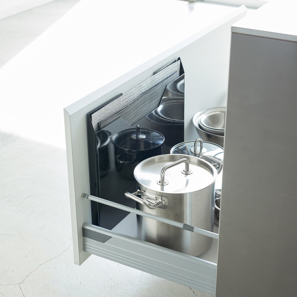 If you have no suitable place to put them, try this placemat holder. It’s slim and magnetic, perfect for attaching to the inside of a cabinet drawer or the side of a fridge so your mats are clean and dinner-ready.