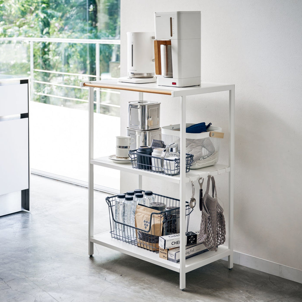 Crunched for storage in the kitchen? Maximize your space with these versatile storage units, perfect for mid-sized appliances in the kitchen.