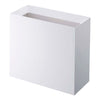 The Wide version features a 4 gallon (15 liter) capacity. A clever interlocking design helps keep trash and liners out of sight. Built-in hooks hold a plastic liner bag in place. A standard, 13"x 20"grocery bag should fit Tower Short trash can; a 20"x22" bag would ideal for Tower Wide version. Designed in Japan. Made in China.