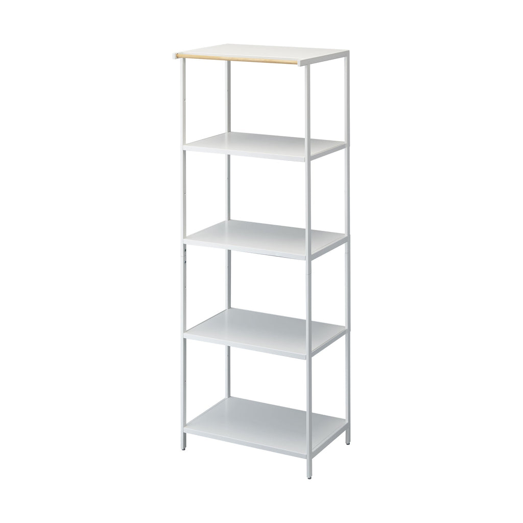 This kitchen appliance storage rack creates a dedicated space in the kitchen for your mid-sized appliances such as toaster ovens, microwaves, and blenders. The bottom compartment accommodates small refrigerators and garbage cans.