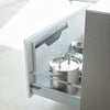 It’s slim and magnetic, perfect for attaching to the inside of a cabinet drawer or the side of a fridge so your mats are clean and dinner-ready. 