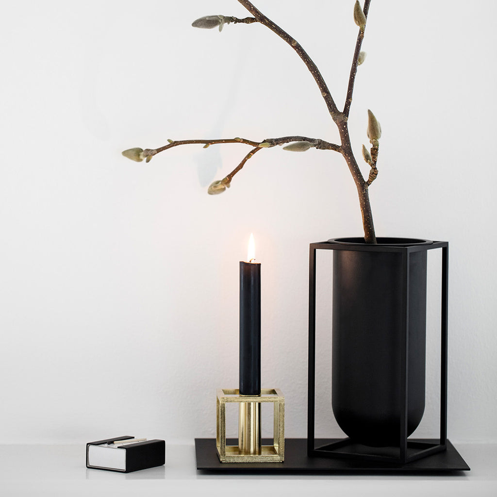 The vase is a natural extension of the series, which has already seen the creation of the Kubus Line candlestick and Kubus Bowl to add to the original Kubus Candleholder. Whether it stands alone or as part of a collection of items, it looks crisp yet feminine when filled with light, colorful blooms. 