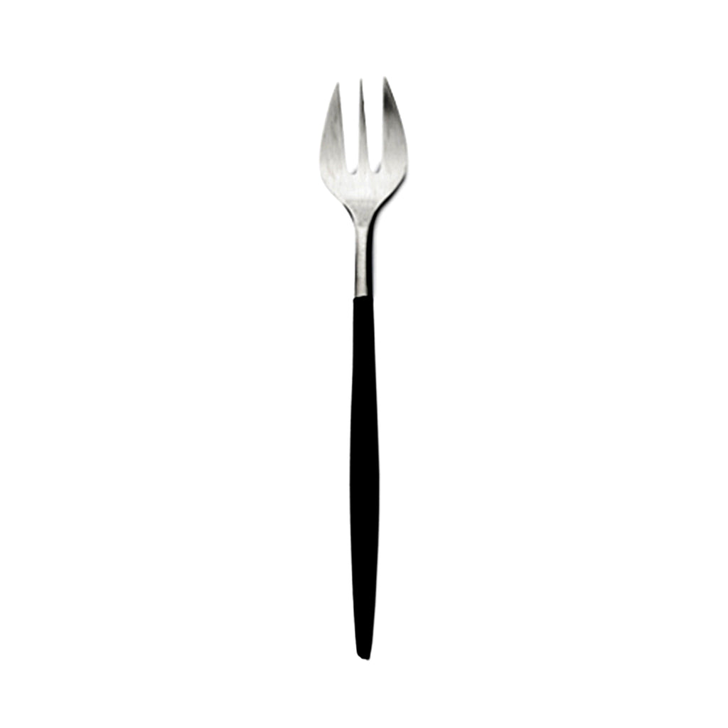 Cutipol Goa Black Oyster Fork. GO.28. UPC 5609881942901. The perfect symbiosis of West and East in ergonomic and delicate pieces that inspire unique gestures. Through contemporary design and traditional craftsmanship, Cutipol produces outstanding cutlery that commands attention. 