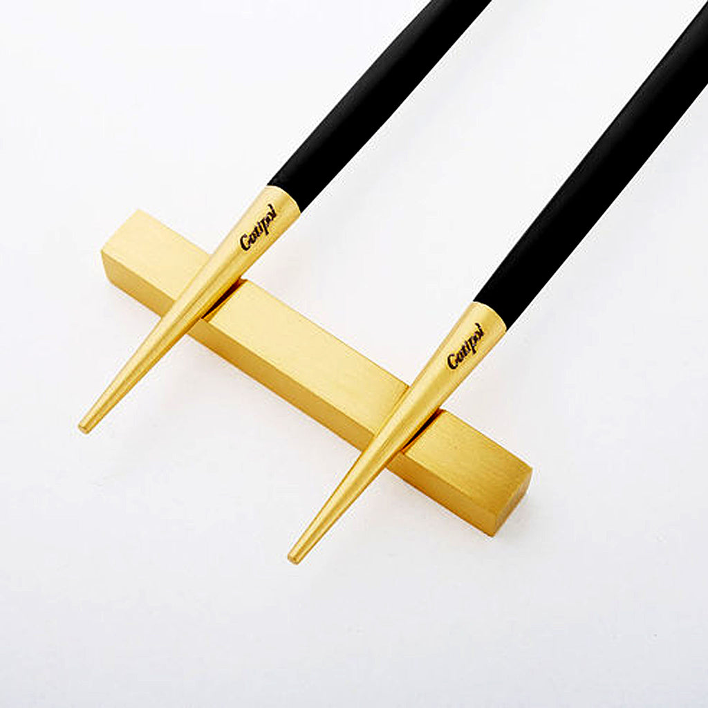 GOA GOLD CHOPSTICK SET with support (3PCS). Ref: GO.29 GB | 56 g  |  (22.5cm).