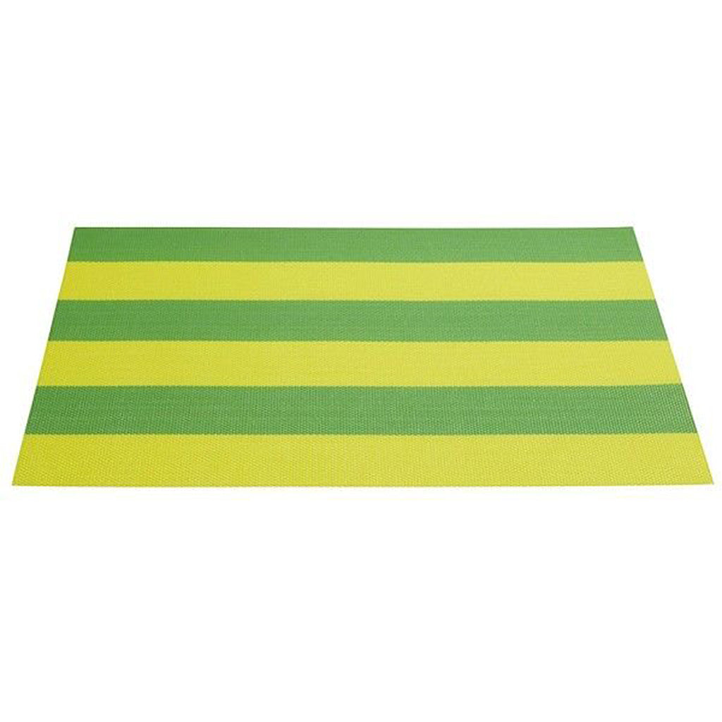 ASA Selection Table Tops PVC Color placemat in green stripe.