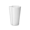 Alvar Aalto Collection by Iittala. Vase 220mm white. Art. 1024741. EAN 6411923660037. 5.3" x 4.3" x 8.75". The Aalto vase dates back to 1936 and was first presented at the Paris World Fair the following year. Its fluid, organic form is still mouth blown today at the Iittala factory. It takes a team of seven skilled craftsmen working as one to create one Aalto vase – an icon of modern design.