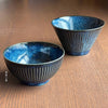 Beautiful deep color of Blue Namako Tokusa collection brings elegance to any table. The indigo color is inspired by the deep blue ocean and changes with the light just like the surface of the water. Tokusa is the name of a plant and refers to a pattern of vertical stripes. It has been loved since the Edo period (1603-1868) as a symbol of good luck to wish for growth and prosperity because of its straight growth. Blue Namako is the perfect backdrop for all your favorite foods.