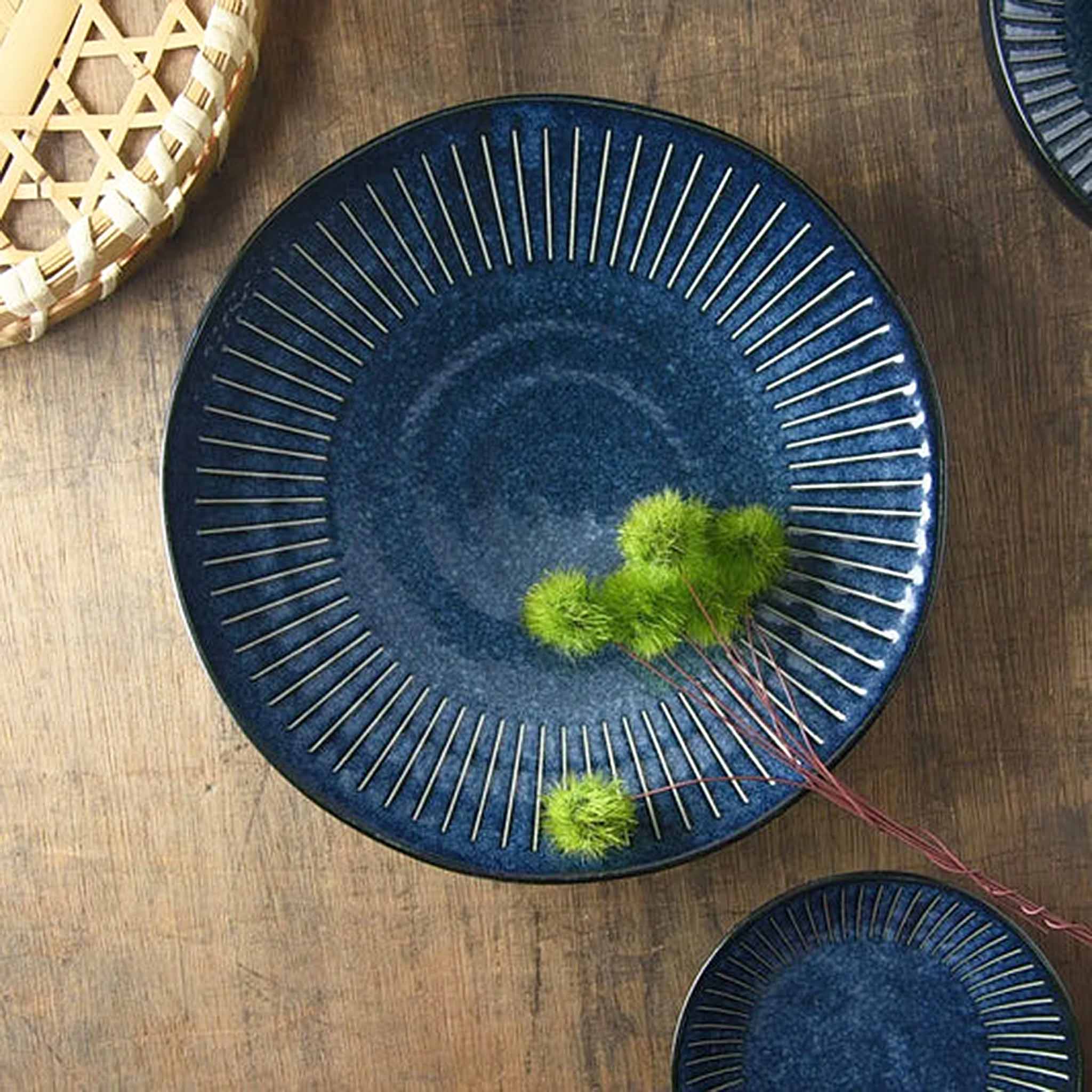 Blue Namako Tokusa Dinnerware Collection from Abode New York