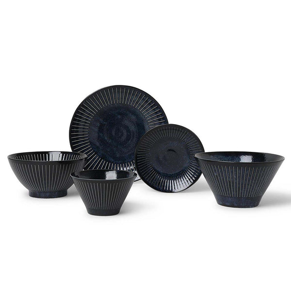 Blue Namako Tokusa Collection. Beautiful deep color of Blue Namako Tokusa collection brings elegance to any table. It's the perfect backdrop for all your favorite foods.