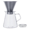 Kinto Carat 720 mL Coffee Dripper and Pot. SKU 21678. UPC 4963264478885. The elegant design combines two materials, stainless steel and glass. The glass coffee dripper comes with a sustainable stainless steel filter that brews aromatic coffee. By eliminating the paper filter, more coffee oil—which is the source of the richness of coffee—can be extracted to allow you to enjoy the authentic aroma of coffee. 