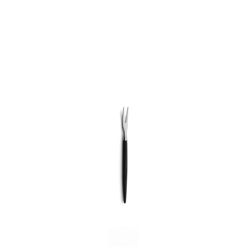 Cutipol Goa Black Snail Fork. SKU GO.34. UPC 5609881943007. Weight 5.2 g (Length 12.2cm). Through contemporary design and traditional craftsmanship, Cutipol produces outstanding cutlery that commands attention. Material: matte brushed stainless steel 18/10 and resin handle.